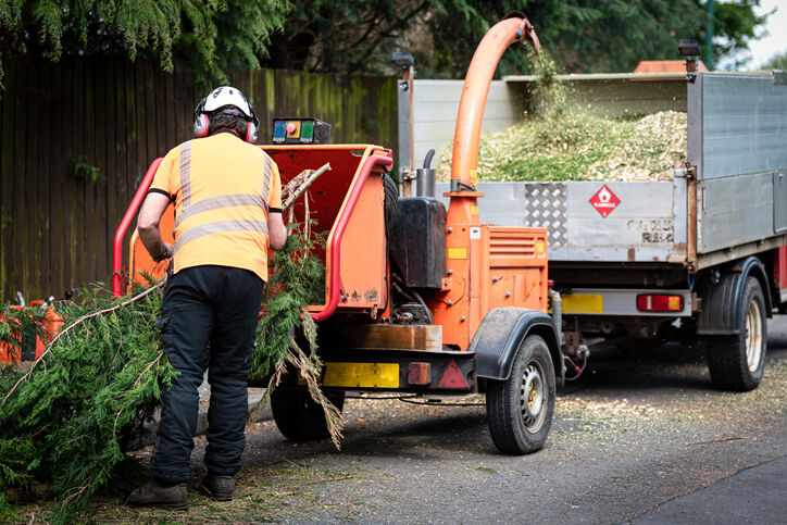 Wood chipper services by Pro Landscaping